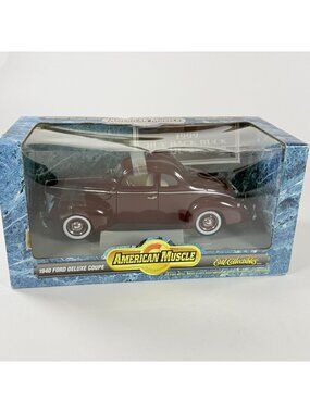 ERTL American Muscle 1940 Ford Deluxe Coupe 1:18 Diecast Model Car With Box